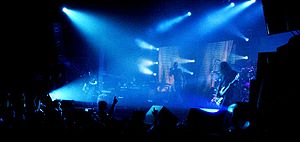 Выступление Tool в 2006. Слева направо: Адам Джонс, Джеймс Мэйнард Кинэн и Джастин Чэнсэллор.