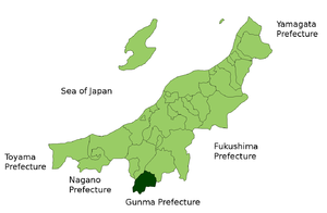 Минамиуонума, карта