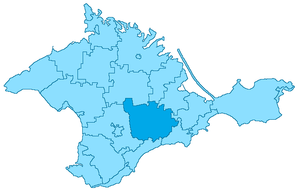Белогорский район на карте Крыма