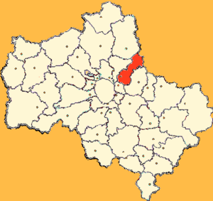 Щёлковский район на карте