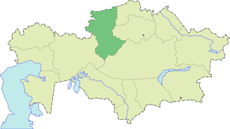 Костанайская область на карте