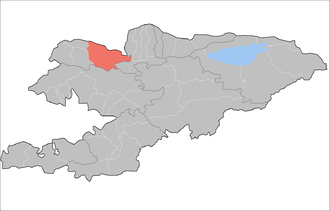 Таласский район на карте