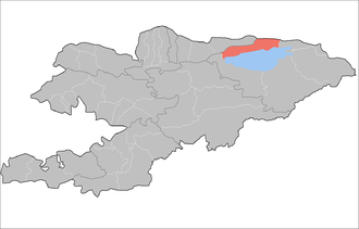 Иссык-Кульский район на карте