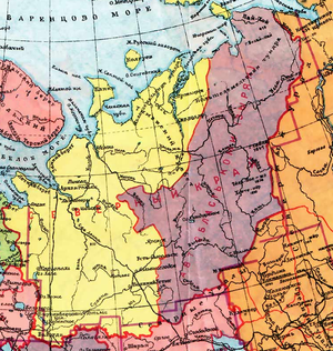 Автономная область Коми (Зырян), карта