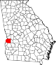 Округ Стюарт на карте штата.